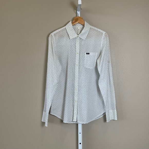 RVCA Cross Printed Button-up Blouse - Picture 1 of 16